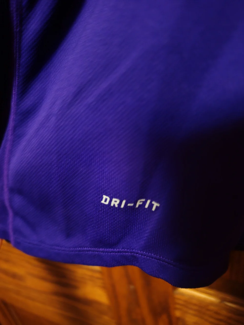 Nike Dri-FIT Long Sleeve Crew Top - Purple with Black Trim